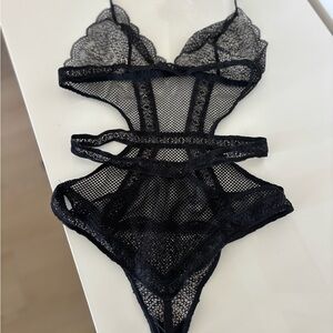 Sexy Black Lace Bodysuit